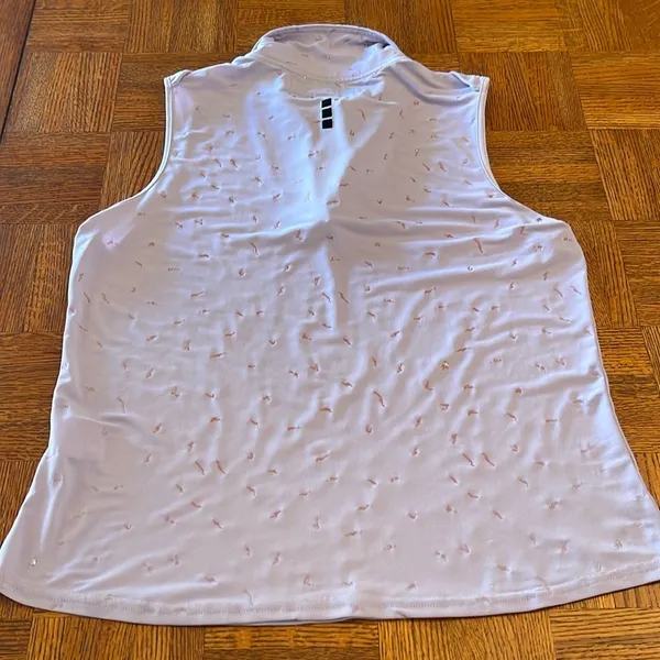 Jamie Sadock sleeveless zip front golf shirt size S - Image 4