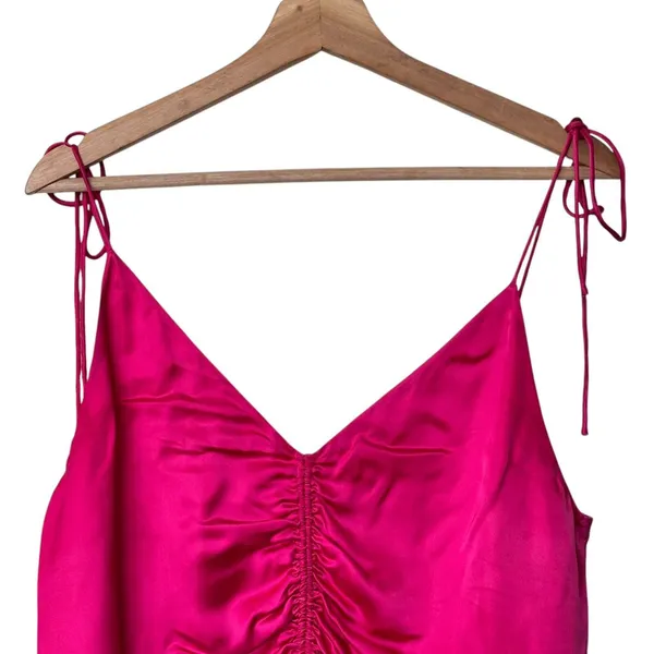 Aritzia Wilfred verso camisole Sz Large hot pink cinched - Image 8