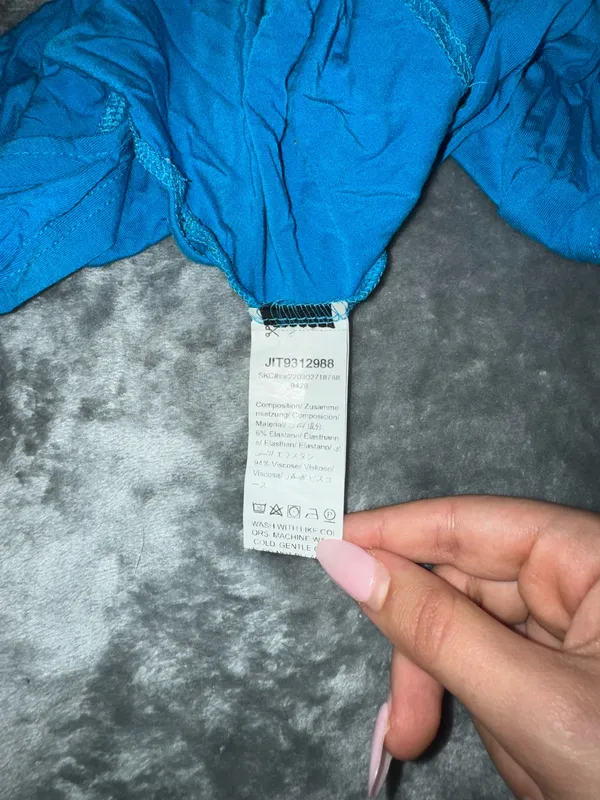 BLUE BACKLESS TOP Size XS - Image 3