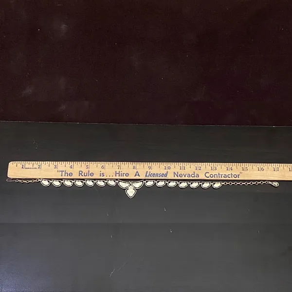 Vintage CORO Signed Light Gold Scalloped Choker Necklace - Image 7