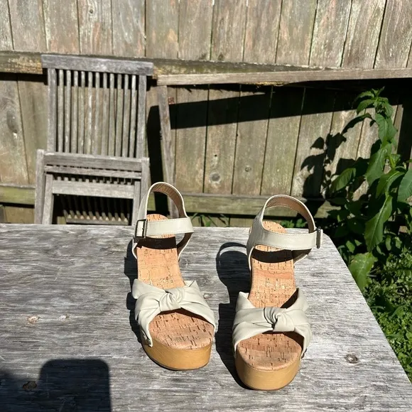 Kork-Ease Women's Dawson Wedge Platform Sandals Off White Size 9‎ - Image 7