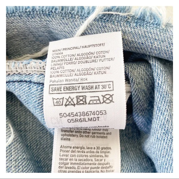 Topshop MOTO Denim Mini Skirt - Image 9