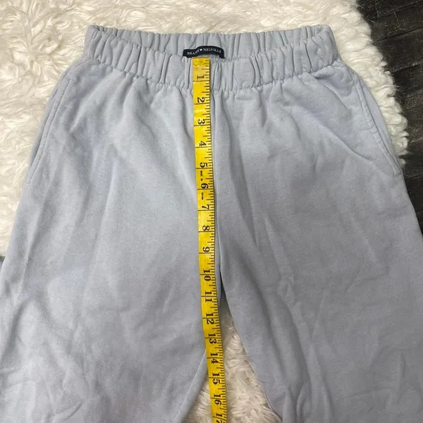 Light Blue Jogger Brandy Melville Cuffed Rosa Soft Sweatpants Pockets Y2k Cozy - Image 5