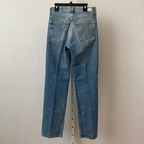 AG Cotton Alexxis High Rise Vintage Straight Leg Jeans 26 Blue - Image 4