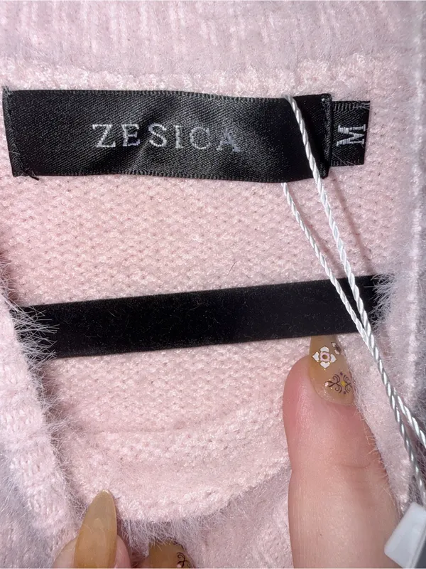 Blush Pink Plush Balloon-Sleeve Mini Dress - Image 5
