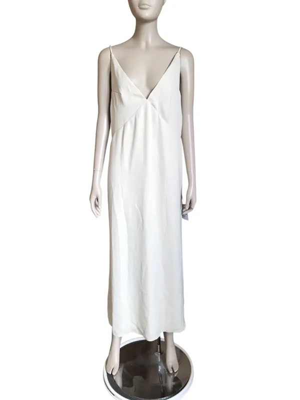 NWT ASOS Light Beige V Neck Dress - Image 2
