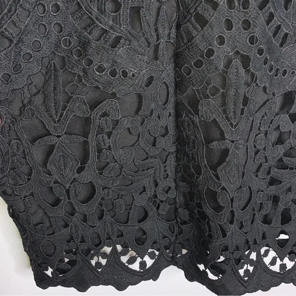 Lulus Black Lace Applique Spaghetti Strap Bodycon Dress Lulus Xs‎ CP0133 - Image 3
