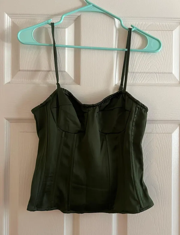 Pretty Little Thing Green Corset Tank - Image 2