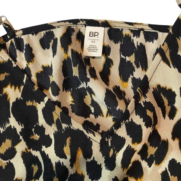 BP Nordstrom's Cheetah Print Strappy Maxi Dress Size‎ Medium Mob Wife Slip Dress - Image 5