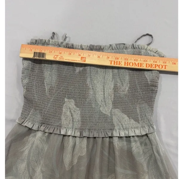Aritzia Wilfred Catamaran Mini Dress Smocked Gray Medium‎ - Image 4