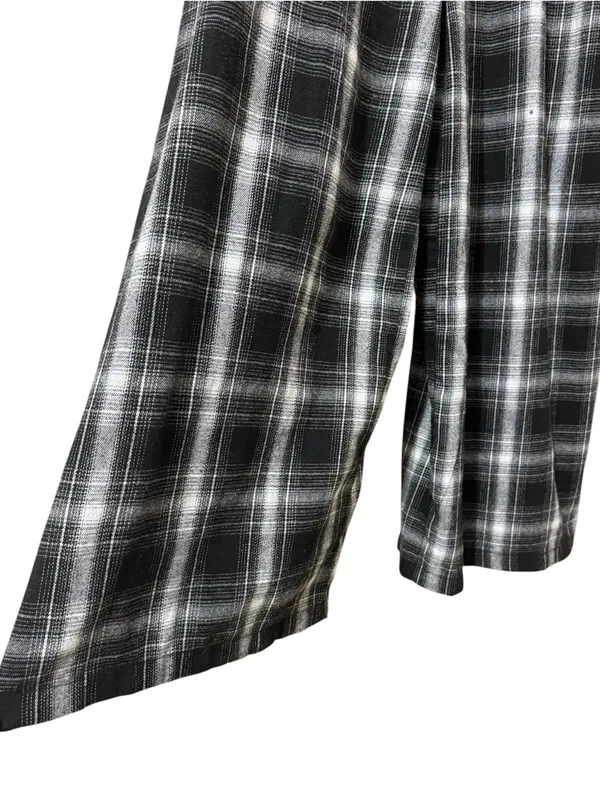 SHEIN Plaid Overall Jumpsuit M Black/White EUC - Image 5