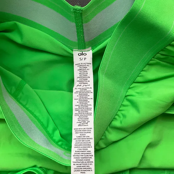 Alo Yoga Match Point Tennis Skirt Green Glow S - Image 3