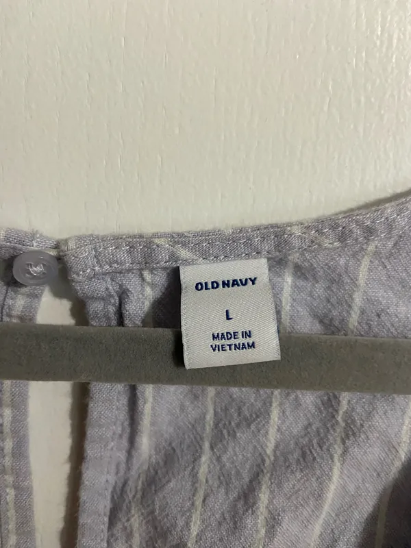 Old Navy Blue and white strip Jumpsuit - Image 2