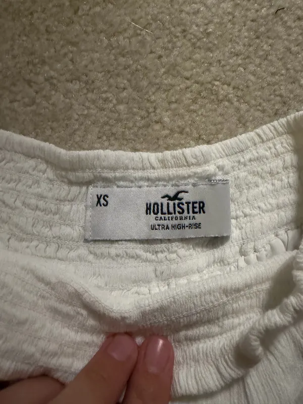 Hollister White Flowy Skirt - Image 4