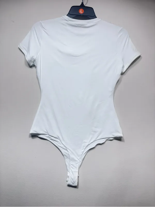 IUGA Bodysuit Crew Neck Short Sleeve Tummy Control Compression Slimming thong - Image 4