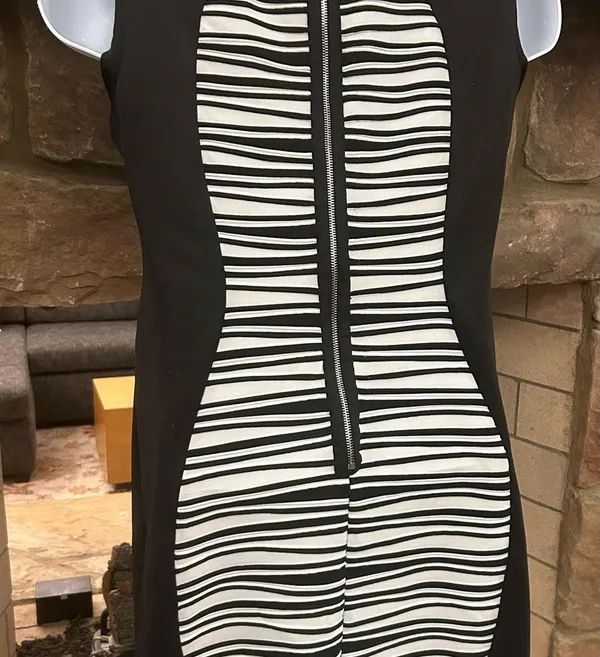 R&M Richards Black and White Sleeveless Sheath Midi Dress size 10 beautiful! - Image 2