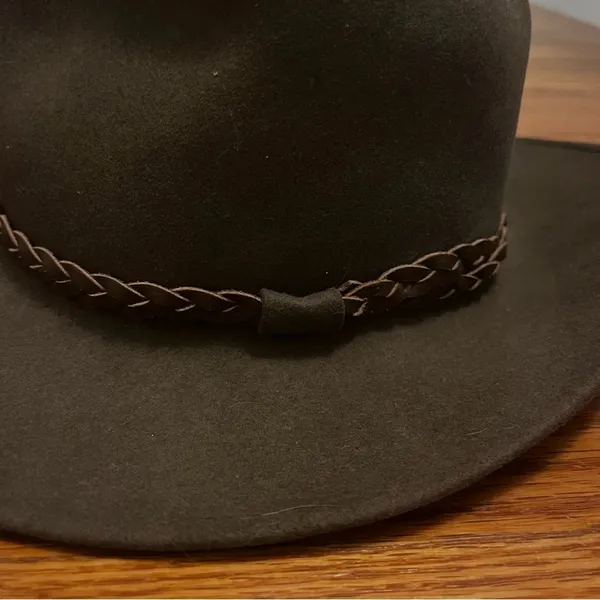 Brown Fedora Hat 100% Wool Made in USA small - Image 6