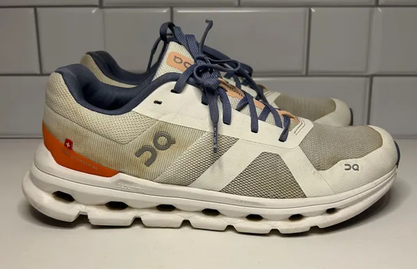 On Womens CloudRunner Undyed White / Orange Running Shoes Sneakers US Size 9 M - Image 2
