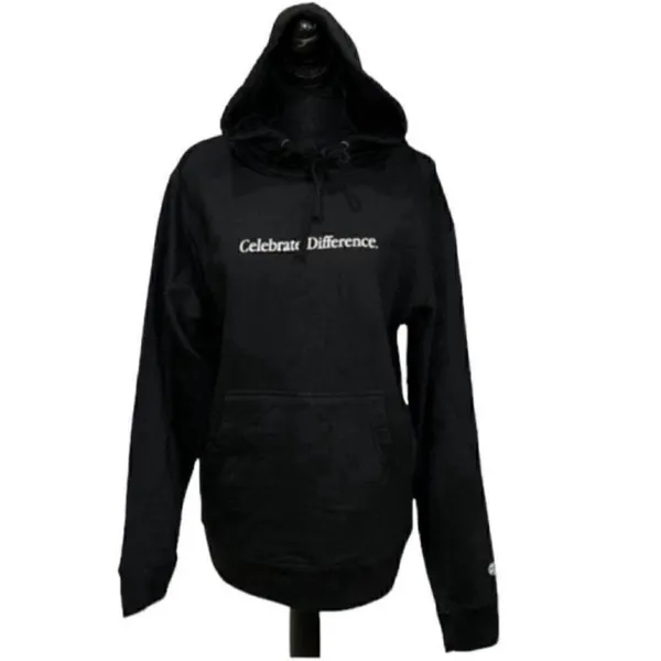 Petals and Peacock Oversized Unisex Black Hoodie(Size Small) - Image 2