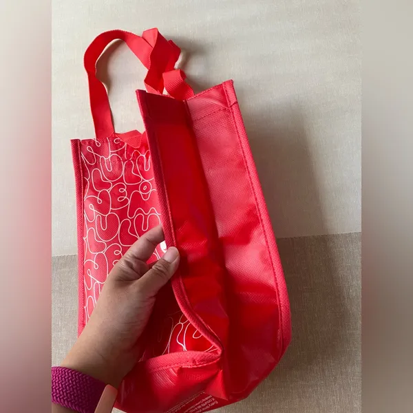Lululemon Shopping Tote Bag Red - Small - Image 5