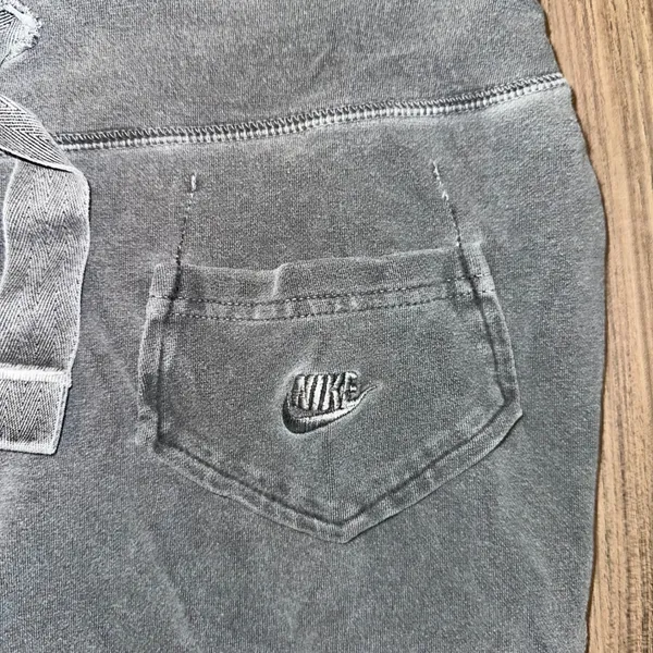Nike Vintage Wash Sweat Shorts Lounge Activewear Drawstring Pocket Gray S‎ - Image 5
