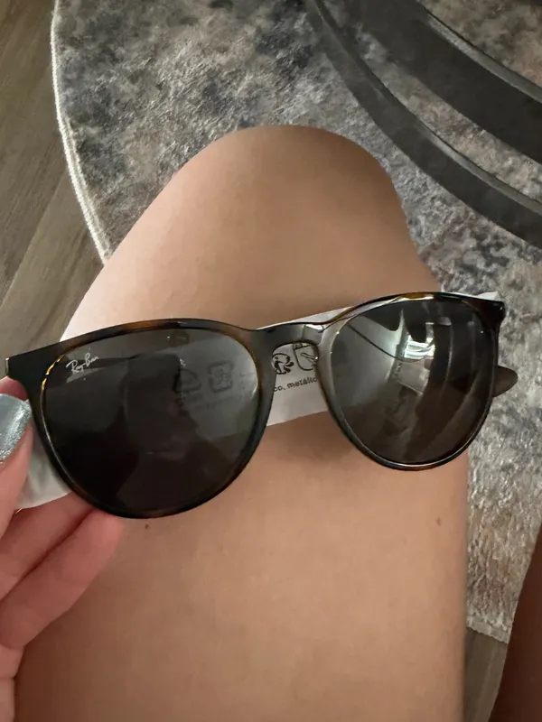 Ray-Ban Tortoiseshell Frame Sunglasses with Dark Lenses - Image 2