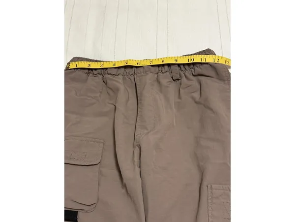 Urban Outfitters BDG Nylon Cargo Pants Women's S Taupe Elastic‎ Waist Wide Leg - Image 7
