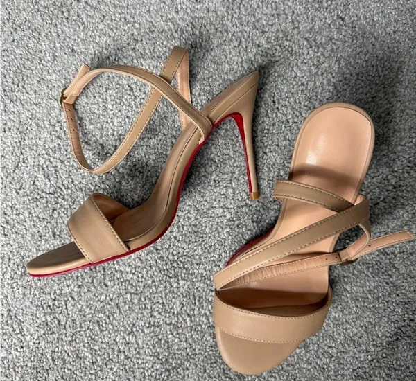 Tan Women's Heeled Sandals Size 7.5 - Image 2