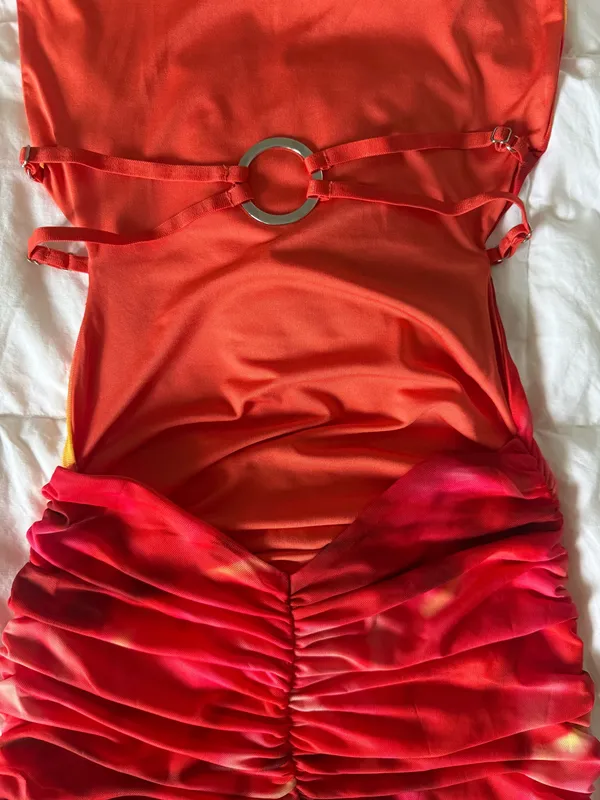 Outcast Elea Mini Dress Vespar in Orange - Image 11