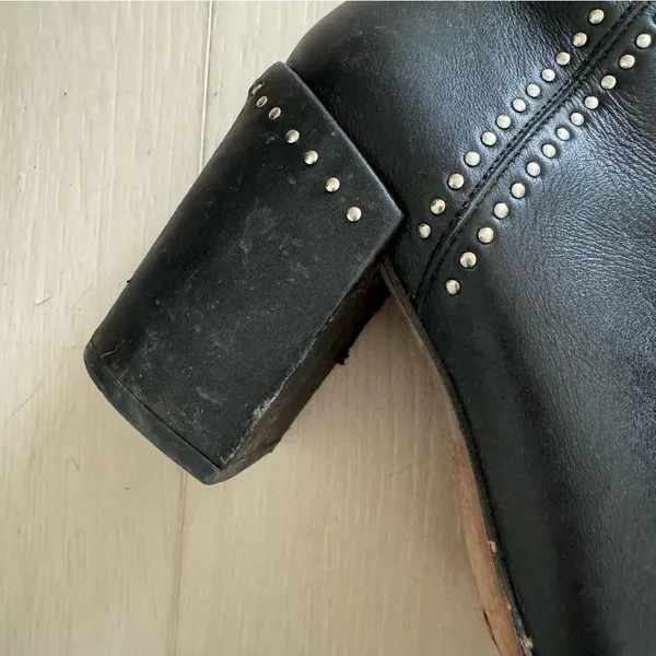 Thursday Boot Co Womens Black Studded Highline Handcrafted Leather Bootie - Image 3