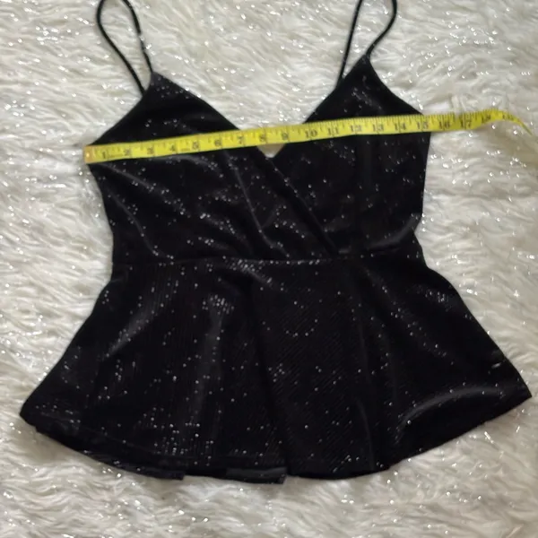 Chocolate Black Sparkle Women’s Tank Top Size L - Image 6