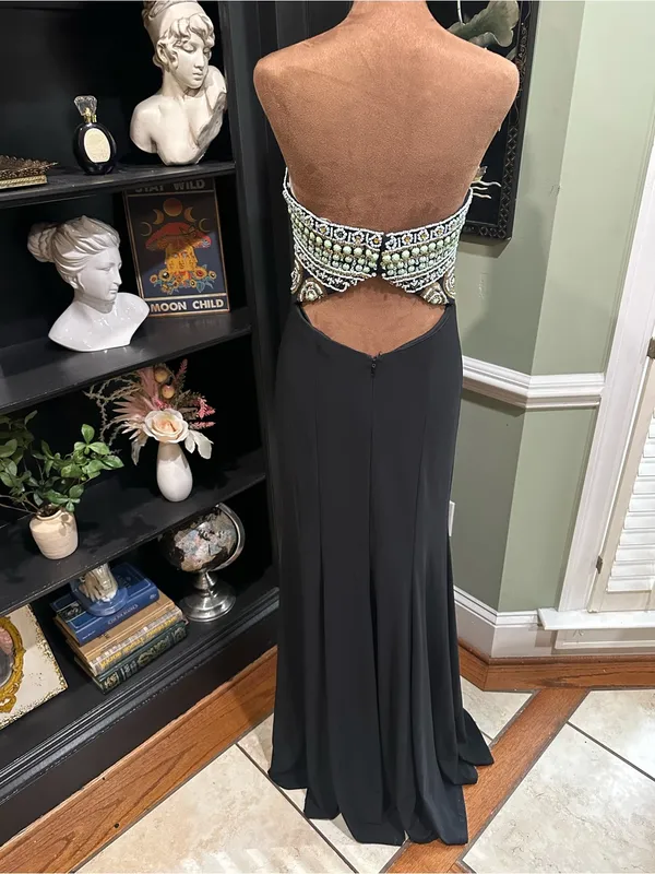 Rachel Allan Beaded Sweetheart Gown with Cutout Back – Size 4 - Image 9