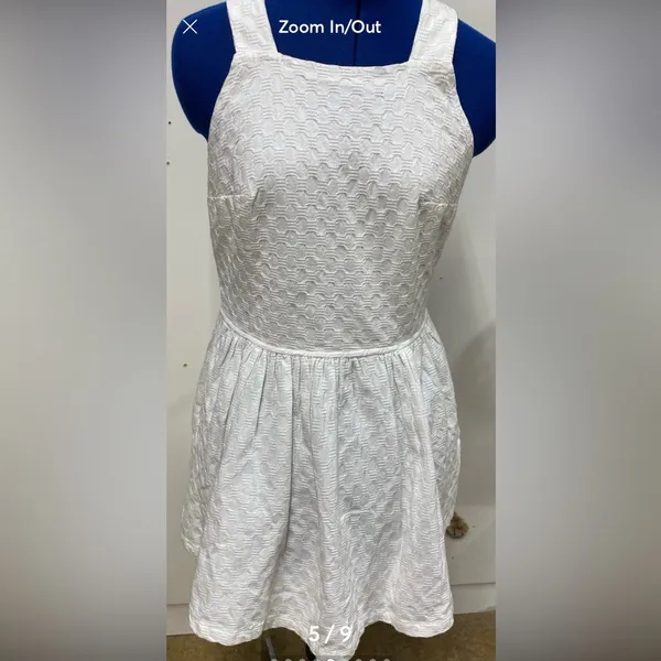 Free People free-est Va Va Volume Mini Dress in White. Size X-Small - Image 5