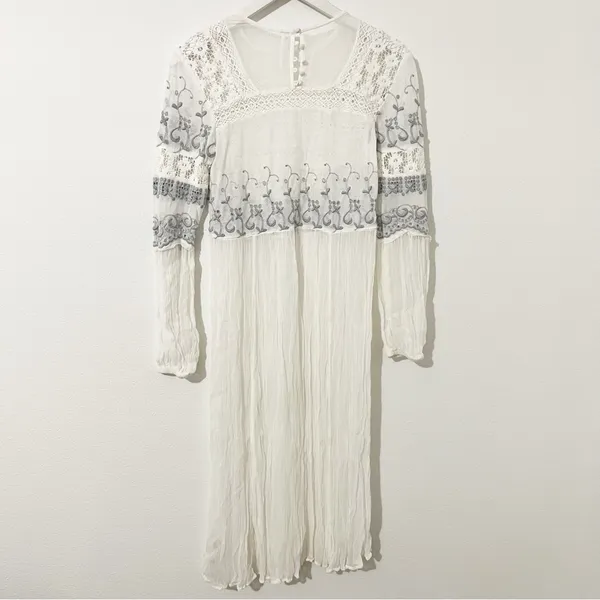 FREE PEOPLE Sweet Sunny Days Tunic White Lace Sheer Size XS - Image 8