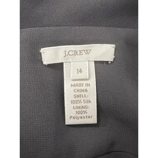 J Crew Purple Sophia Fit Flare Silk Midi Dress Women‎ Size 14 Formal Modern City - Image 3