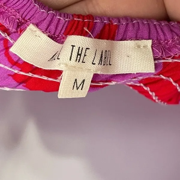 Abel the Label Pink Purple Floral Open Back Maxi Dress M Resort Boho Tropical - Image 6