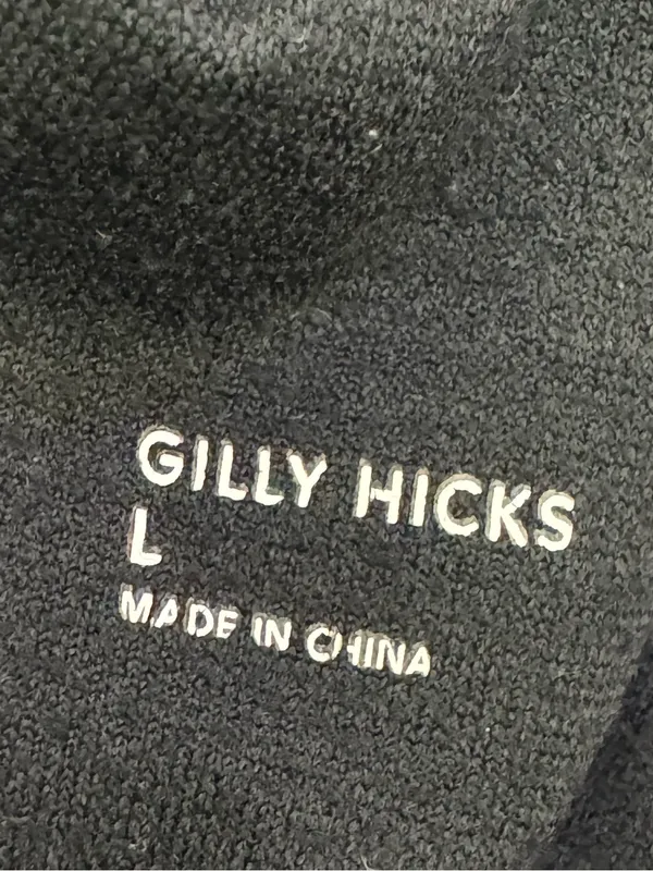 GILLY HICKS Ribbed Racerback Crop Top Brami L Black NWOT - Image 3