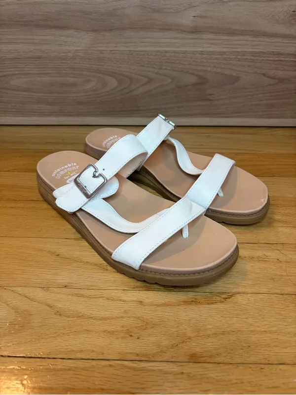 Dr. Scholl's Sustainable Comfort Island Dream White Strappy Sandals - Size 6.5 - Image 2