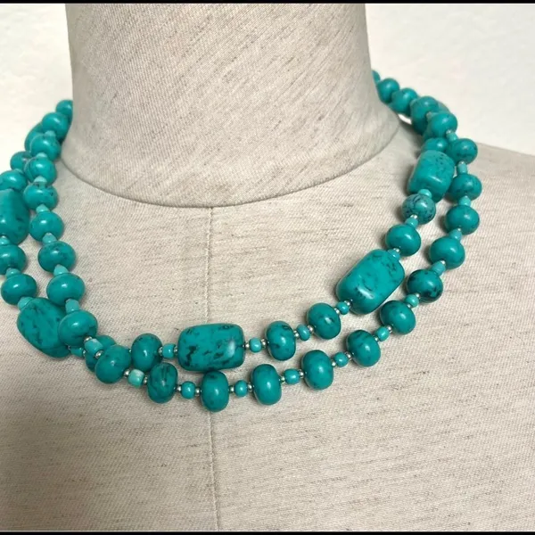 Premier Designs double stranded turquoise necklace - Image 7