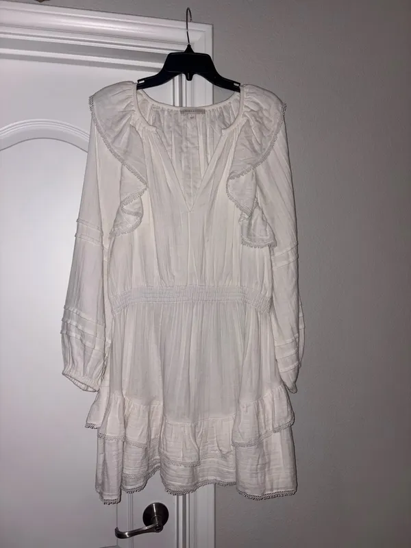 Boutique White Ruffle Dress - Image 2