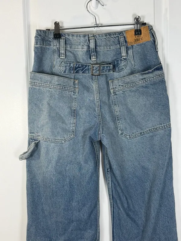 We The Free Free People Women's High-Rise Wide Leg Carpenter Jeans - Image 5