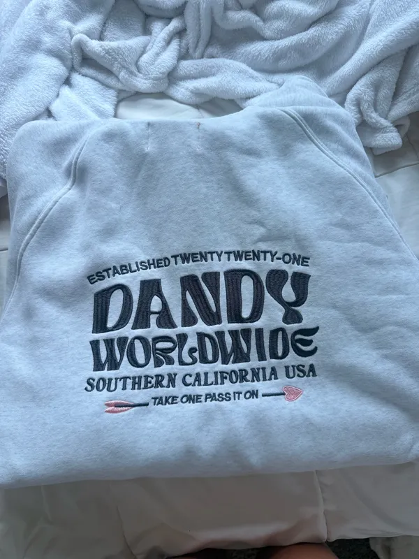 Dandy Worldwide Hoodie Heart On My Sleeve Grey - Image 3