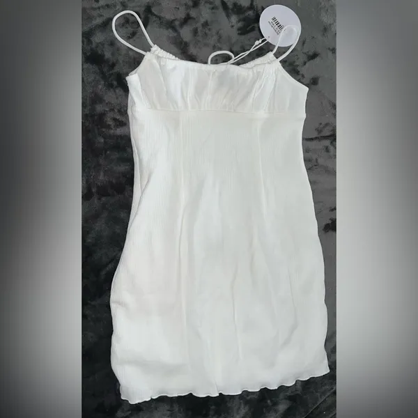 Princess Polly Slow Dancing Mini Dress in White Size 6 New with tag - Image 13