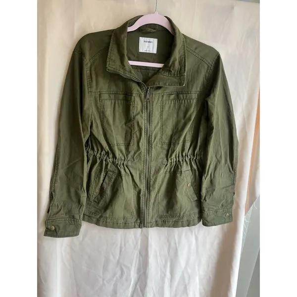 Old Navy Women's Green Jacket size s - Image 2