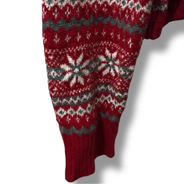 Jessica Simpson | EUC Cotton Red & Cream Let It Snow Holiday Sweater (size XL) - Image 6