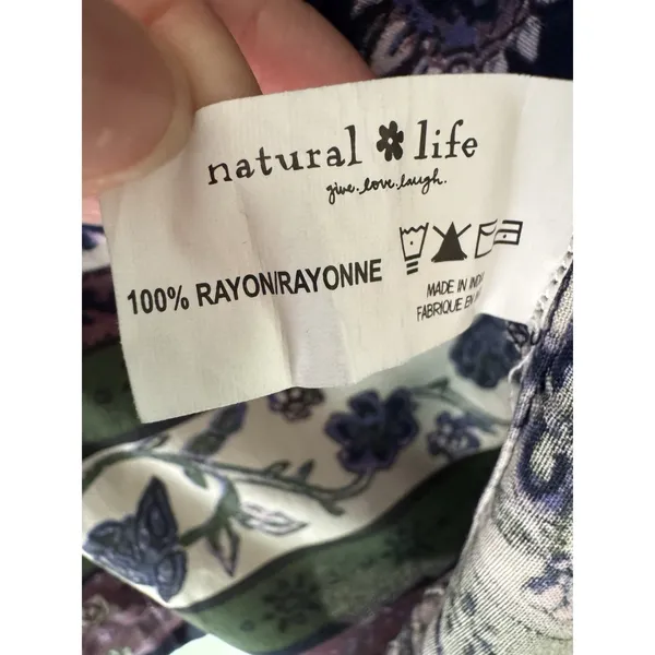 NWT Natural Life Dara Blue Floral Mini Dress Size Small - Image 7