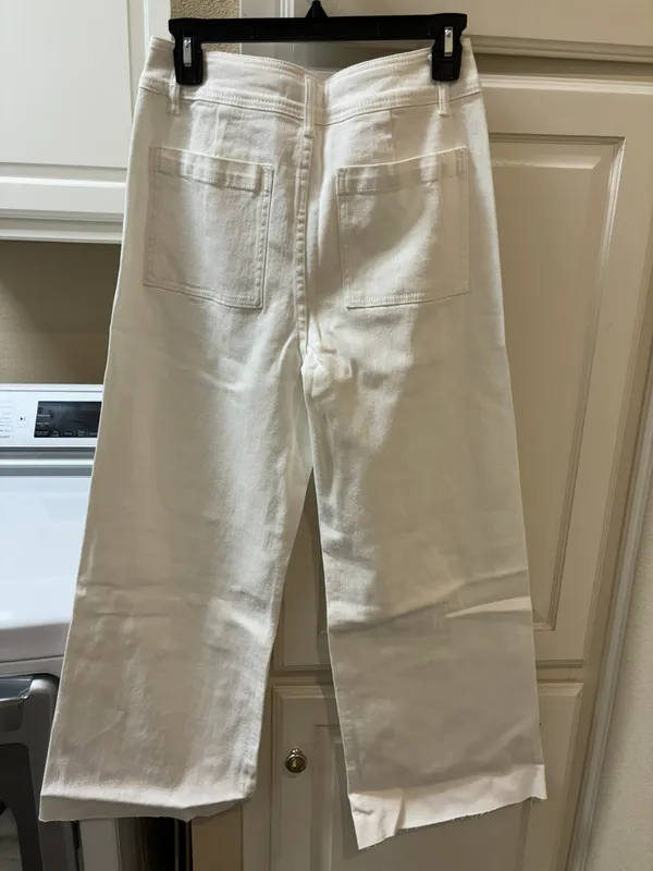 Grey Bandit MIOU MUSE White Wide Leg Denim Pants - Image 4