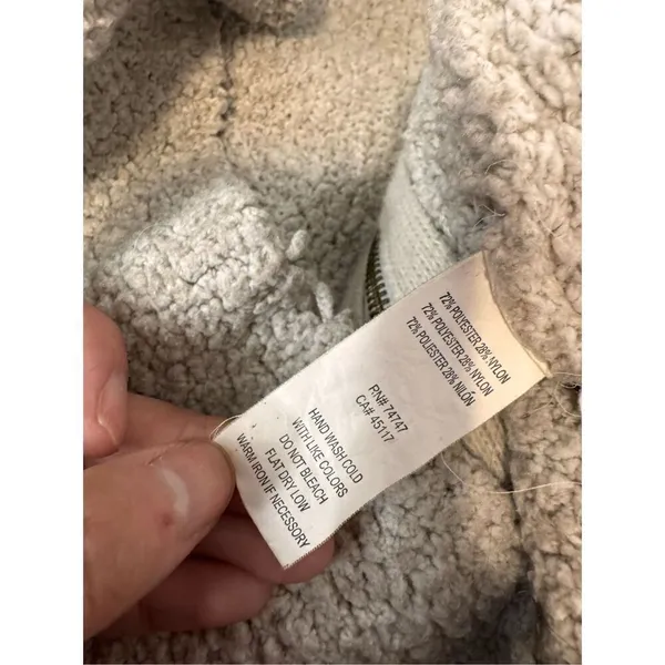 Natural Reflections Women Sz XL, Fleece Zip Up Jacket Beige Oatmeal - Image 6