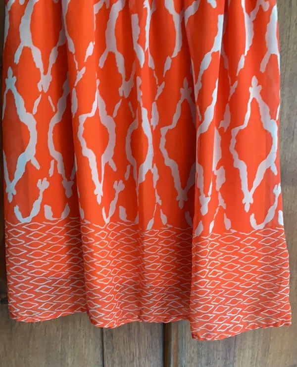 Orange Print Dress - Image 5