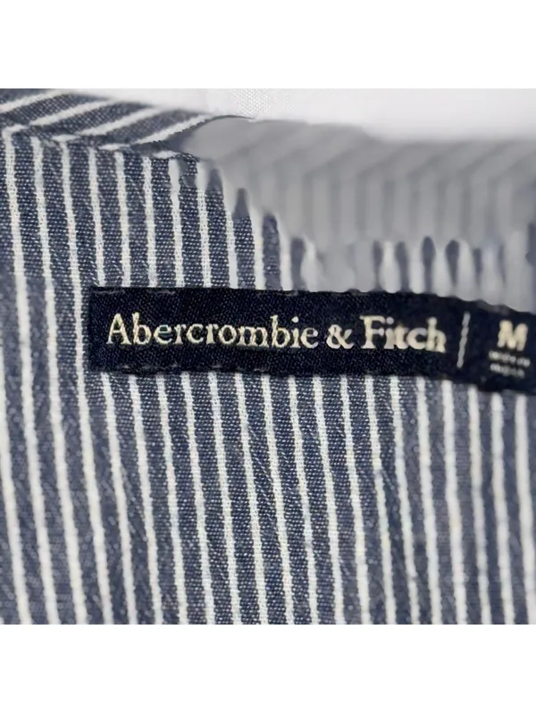 Abercrombie & Fitch Embroidered Striped Peasant Blouse Size Medium - Image 5